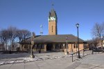 Ground view of former CNJ station.